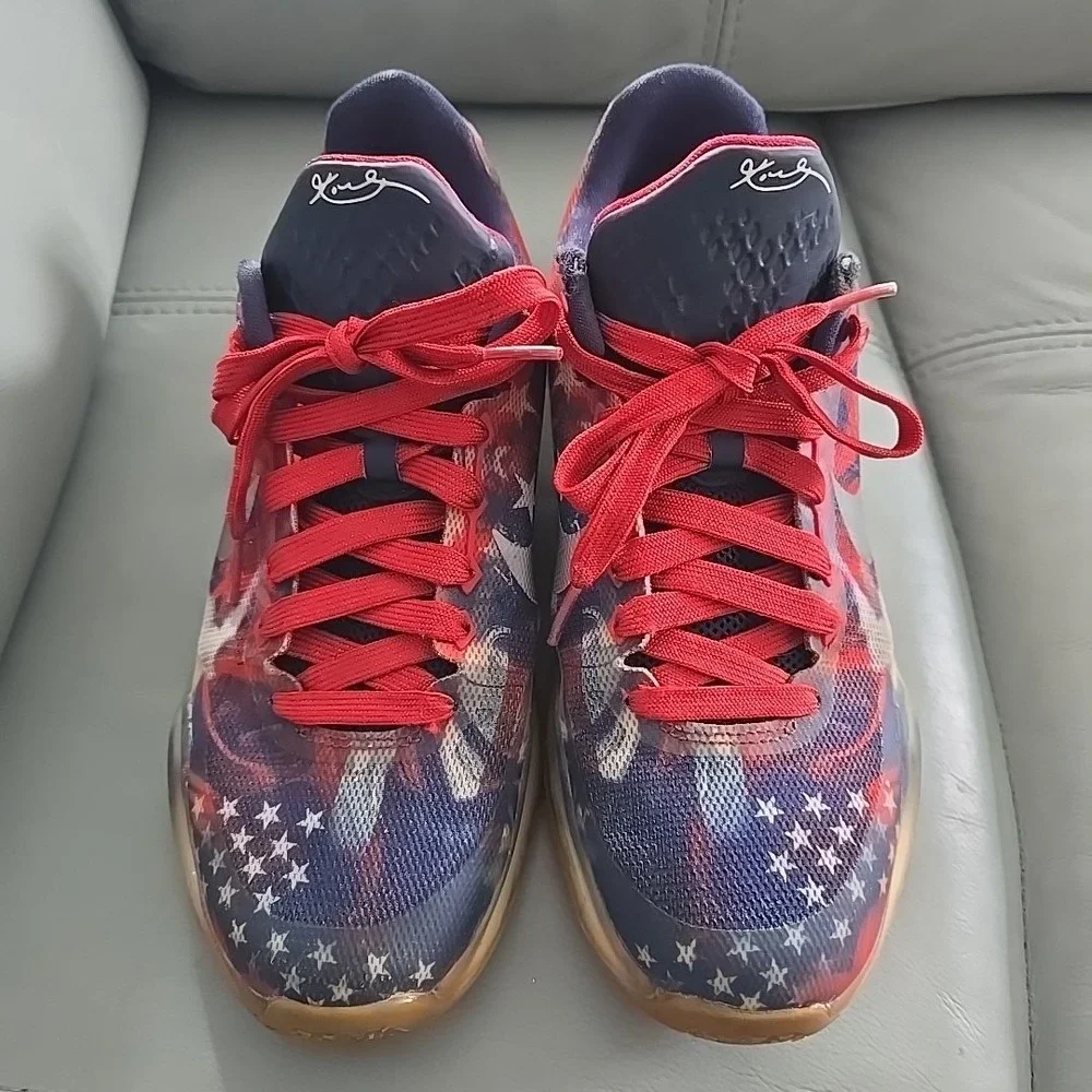 Nike Kobe 10 X American Flag Red/White/Blue USA Kids 726067-604 Boys‎ Size 5.5y